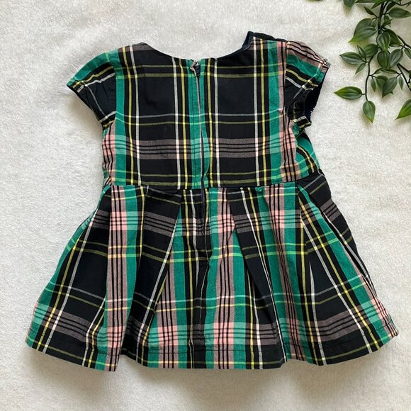 Joe Fresh 12-18M Plaid Pleated Dress 100% Cotton EUC Baby Girl - Picture 10 of 15